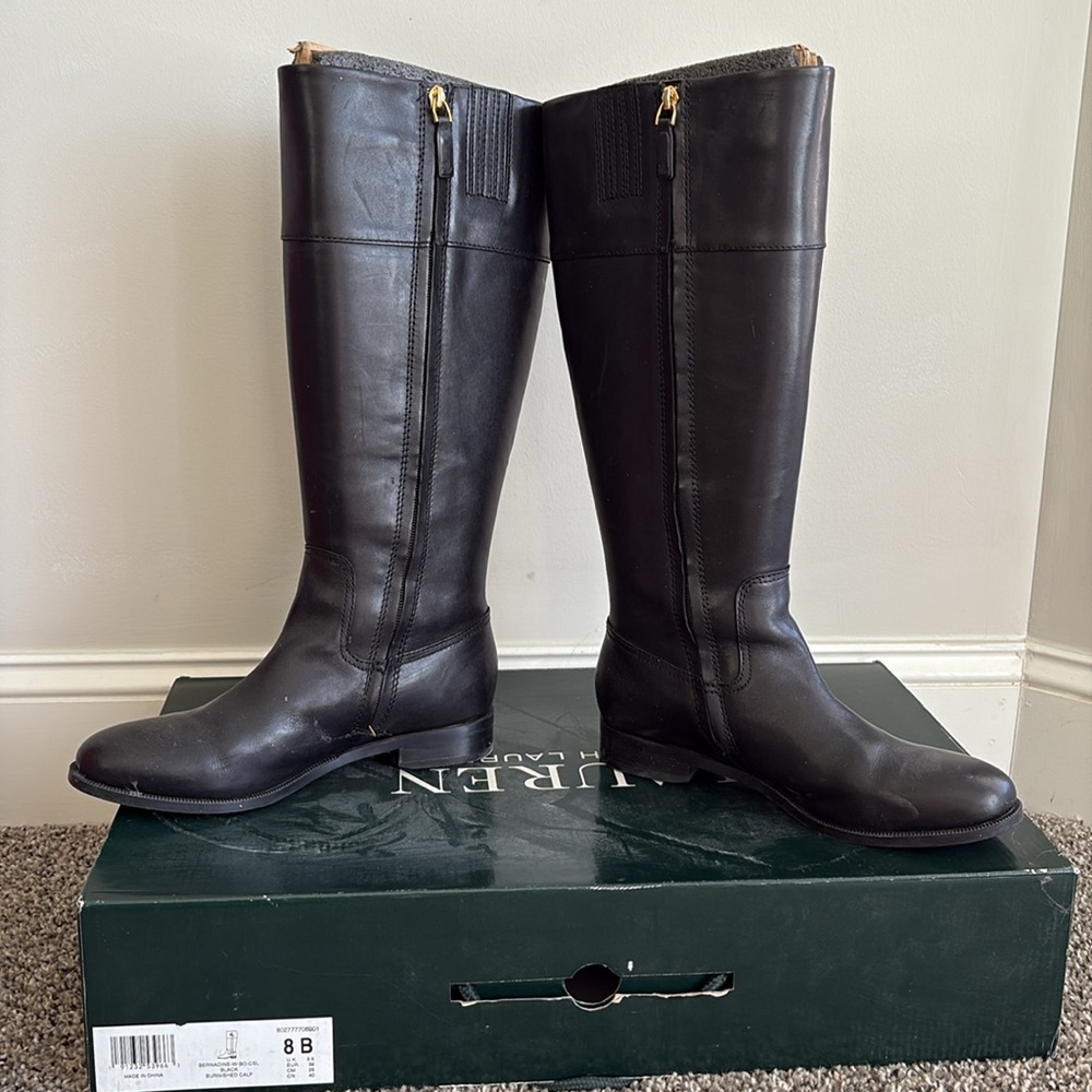 Riding boots wide calf leather - Picture 2 of 4